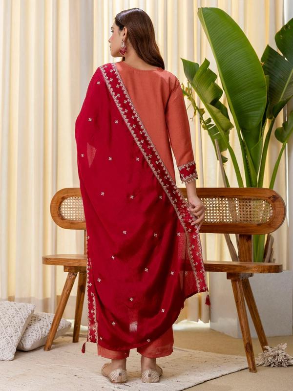 VP 9811 P Embroidred Kurta Sets with Sequins Work Women Suits